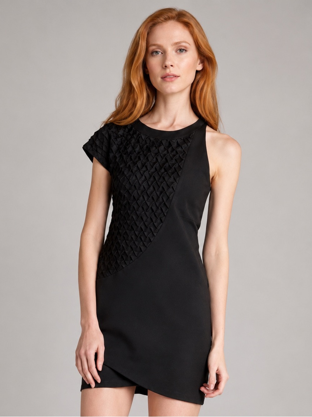 NWT Ali Ro Black Asymmetrical Cocktail Dress
